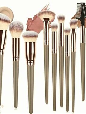 15 Makeup Brushes Pro Nylon Set Cosmetic Tools